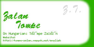 zalan tompe business card